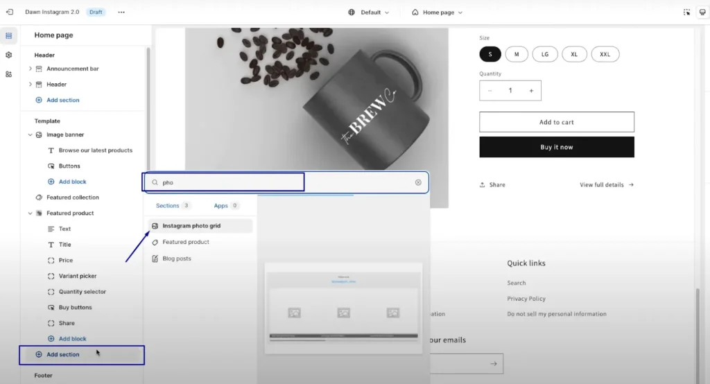 Add Instagram Feed to Shopify Using Custom Code 5